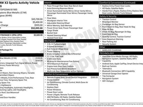 Used 2022 BMW X3 xDrive30i w/ Premium Package 2 (ZPA) image 5