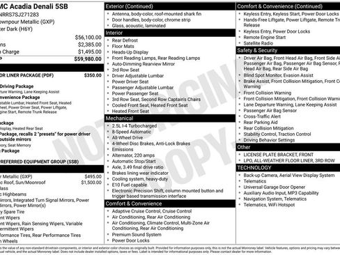 Used 2025 GMC Acadia Denali w/ LPO, Floor Liner Package AWD/4WD image 9