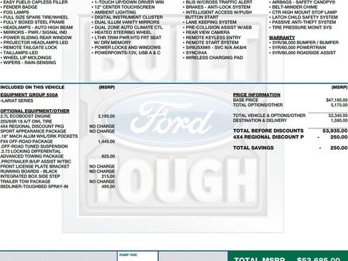 Used 2024 Ford Ranger Lariat w/ FX4 Off-Road Package AWD/4WD image 2