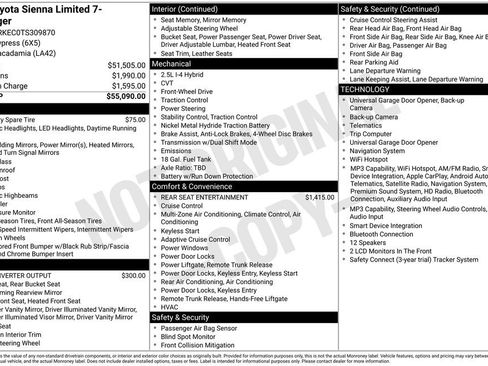 Used 2026 Toyota Sienna Limited FWD image 1