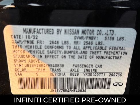 Certified 2023 INFINITI Q50 Luxe w/ Cargo Package AWD/4WD image 9