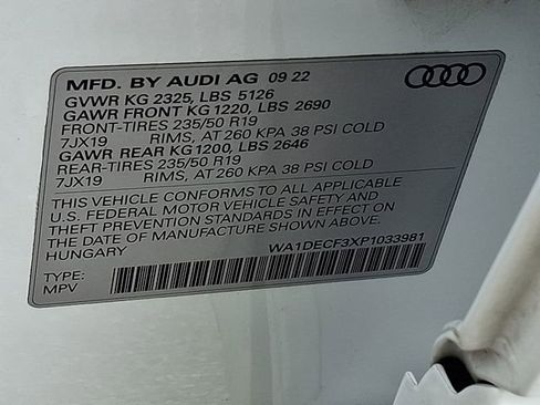 Certified 2023 Audi Q3 2.0T Premium w/ 19" Wheel Package AWD/4WD image 26