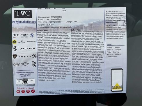 Used 2026 Volvo XC40 B5 Plus w/ Protection Package Premier AWD/4WD image 51