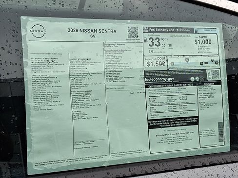 New 2026 Nissan Sentra SV w/ SV Convenience Package FWD image 20