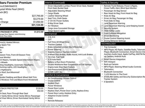 Used 2021 Subaru Forester Premium w/ Popular Package #1 AWD/4WD image 9