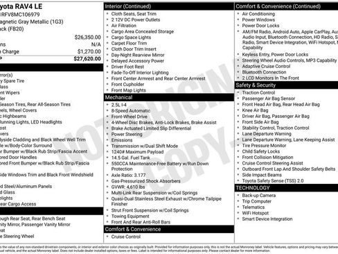 Used 2021 Toyota RAV4 LE image 1