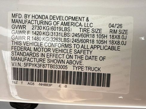 New 2026 Honda Ridgeline Black Edition image 17