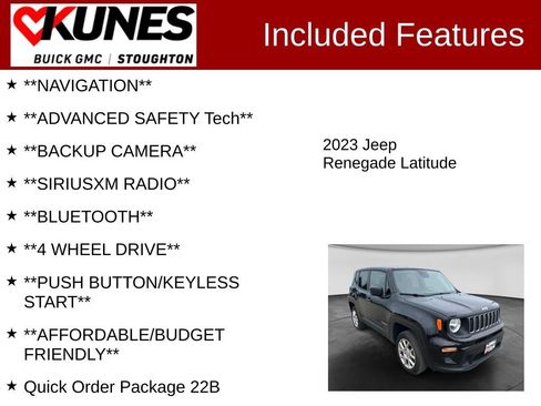 Used 2023 Jeep Renegade Latitude AWD/4WD image 2