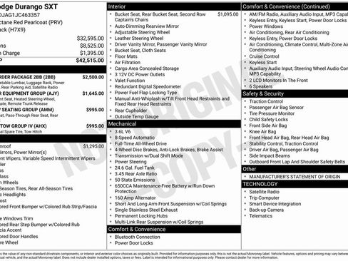 Used 2018 Dodge Durango SXT w/ Quick Order Package 2BB image 2