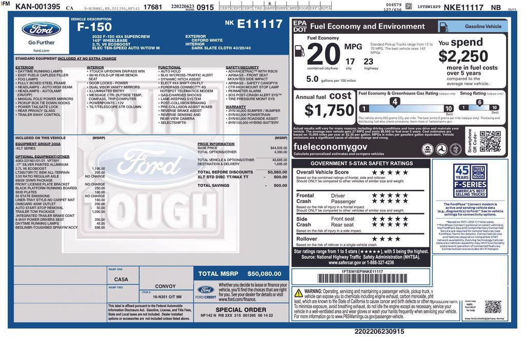 Used 2022 Ford F150 XLT w/ Trailer Tow Package AWD/4WD image 16