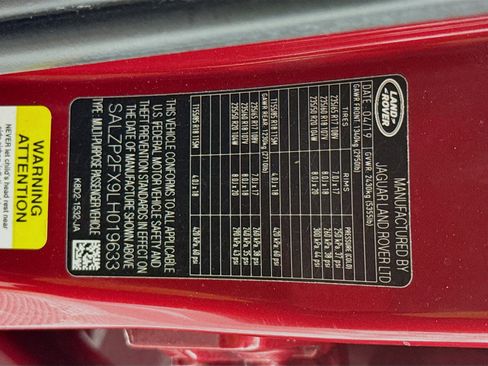 Used 2020 Land Rover Range Rover Evoque SE image 39