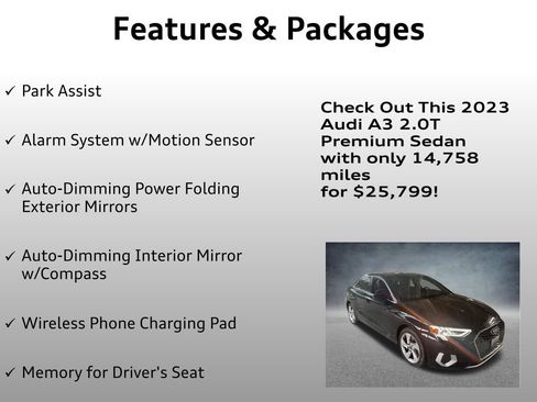 Used 2023 Audi A3 2.0T Premium w/ Convenience Package image 12