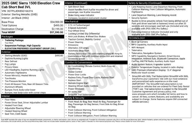 Certified 2025 GMC Sierra 1500 Elevation AWD/4WD image 6