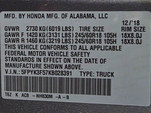 Used 2019 Honda Ridgeline RTL image 45