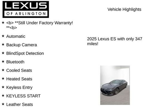 Certified 2025 Lexus ES 350 Ultra Luxury image 7