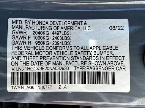 Used 2022 Honda Accord Sport image 19
