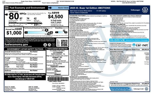 Used 2025 Volkswagen ID. Buzz 1st Edition AWD/4WD image 4