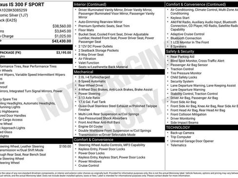 Used 2019 Lexus IS 300 F Sport w/ F Sport Package image 8