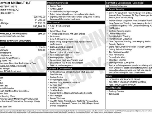 Used 2023 Chevrolet Malibu LT w/ Driver Confidence Package image 15