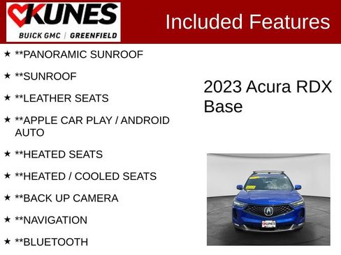 Used 2023 Acura RDX w/ Advance Package AWD/4WD image 2