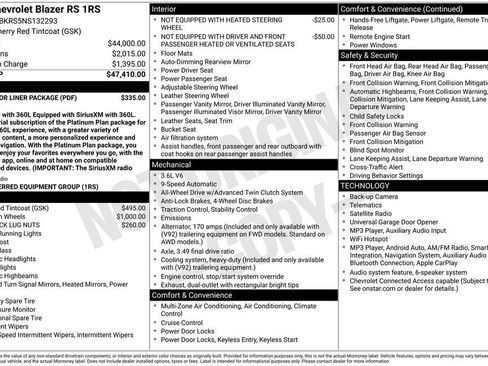 Used 2022 Chevrolet Blazer RS w/ LPO, Floor Liner Package AWD/4WD image 4