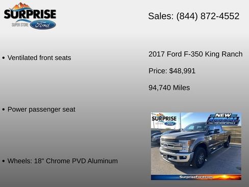 Used 2017 Ford F350 King Ranch w/ Chrome Package AWD/4WD image 18