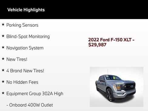 Used 2022 Ford F150 XLT w/ Equipment Group 302A High RWD image 5