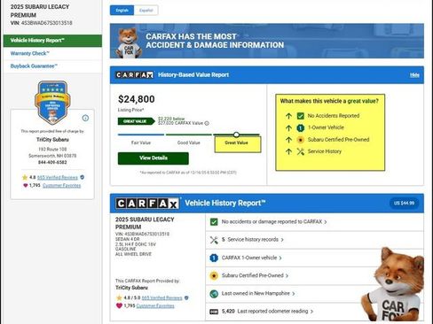 Certified 2025 Subaru Legacy Premium image 13