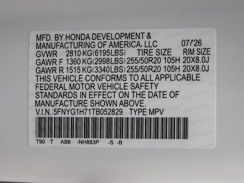 New 2026 Honda Pilot Touring image 14