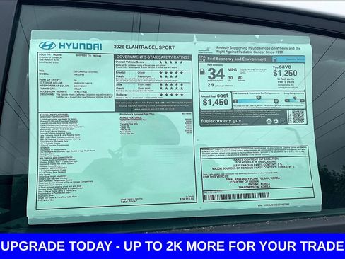 New 2026 Hyundai Elantra Sport FWD image 15