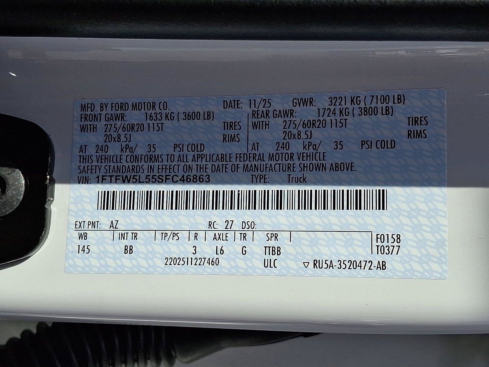 Certified 2025 Ford F150 Lariat w/ Equipment Group 501A Mid AWD/4WD image 32