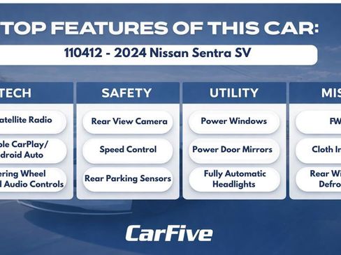 Used 2024 Nissan Sentra SV FWD image 29