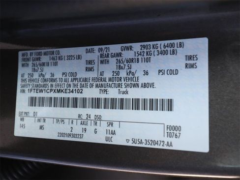 Certified 2021 Ford F150 XLT w/ Equipment Group 302A High image 22