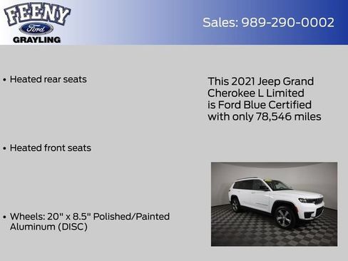 Used 2021 Jeep Grand Cherokee L Limited w/ Trailer Tow Group (B) AWD/4WD image 24