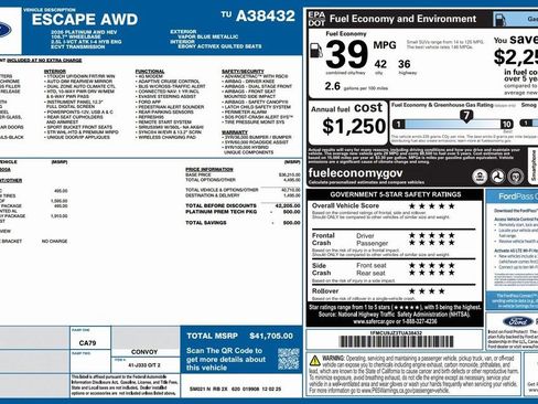 New 2026 Ford Escape Platinum w/ Premium Technology Package image 2
