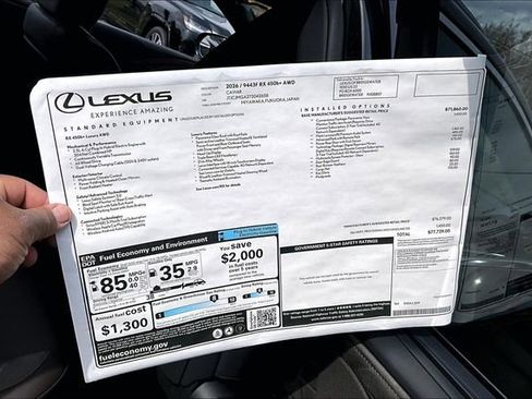 New 2026 Lexus RX 450h AWD image 14