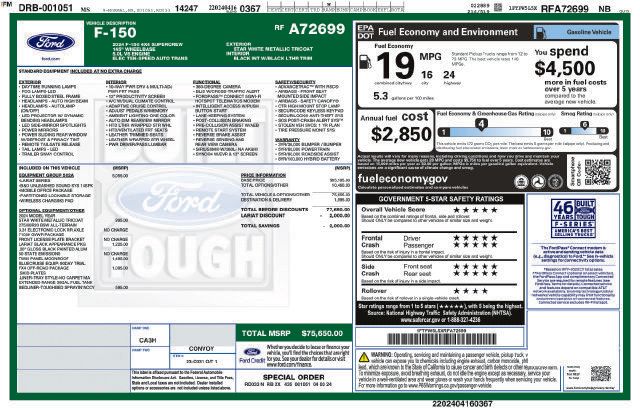 Used 2024 Ford F150 Lariat w/ Equipment Group 502A High AWD/4WD image 37