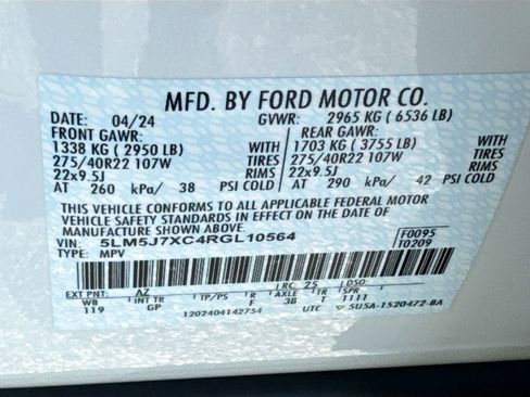 Used 2024 Lincoln Aviator Reserve w/ Equipment Group 201A image 35