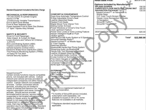 Used 2015 Nissan Sentra SL w/ Navigation Package image 2