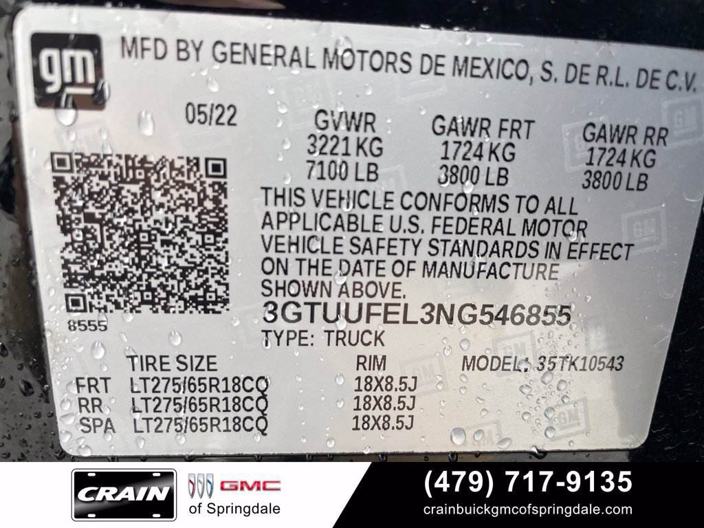 Used 2022 GMC Sierra 1500 AT4X AWD/4WD image 31