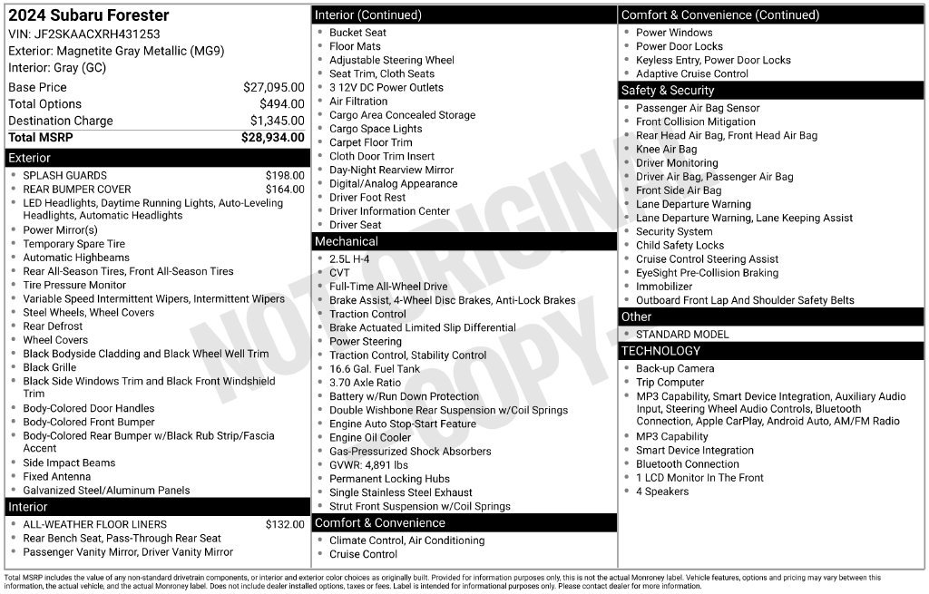 Certified 2024 Subaru Forester AWD/4WD image 33