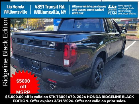 New 2026 Honda Ridgeline Black Edition image 3