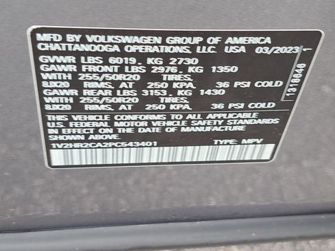 Used 2023 Volkswagen Atlas SE w/ Black Wheel Package AWD/4WD image 34