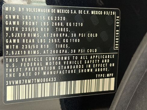 New 2026 Volkswagen Tiguan SE AWD/4WD image 20