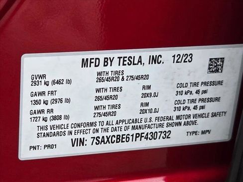 Used 2023 Tesla Model X Plaid AWD/4WD image 25