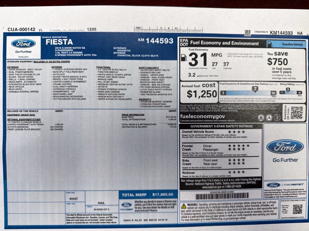 Used 2019 Ford Fiesta SE FWD image 22