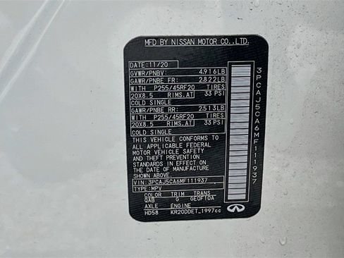Used 2021 INFINITI QX50 Sensory FWD image 35