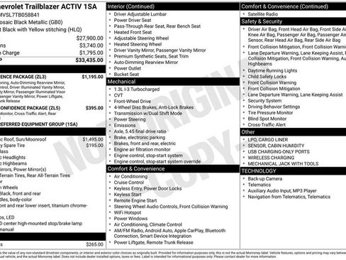 New 2026 Chevrolet TrailBlazer ACTIV w/ Convenience Package image 25