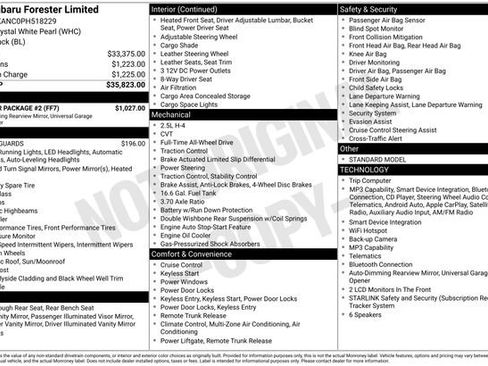 Used 2023 Subaru Forester Limited w/ Popular Package #2 AWD/4WD image 48