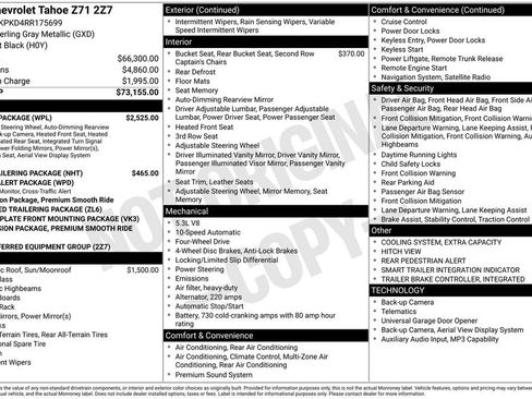 Used 2024 Chevrolet Tahoe Z71 w/ Luxury Package AWD/4WD image 4